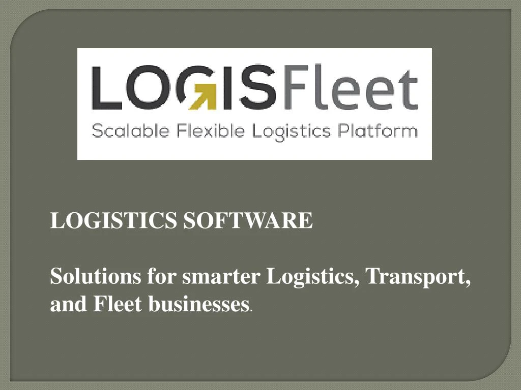 logistics software solutions for smarter
