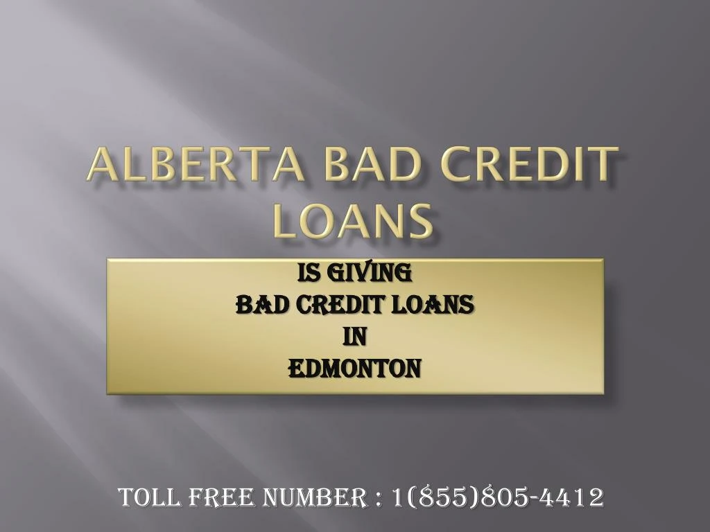 alberta bad credit loans