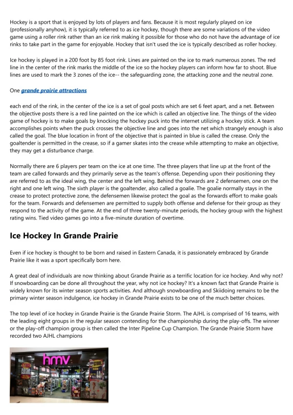 Your Guide To Hockey In Grande Prairie, Alberta