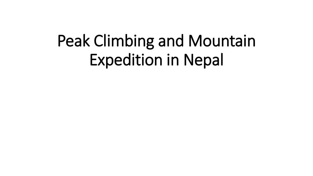 peak climbing and mountain expedition in nepal