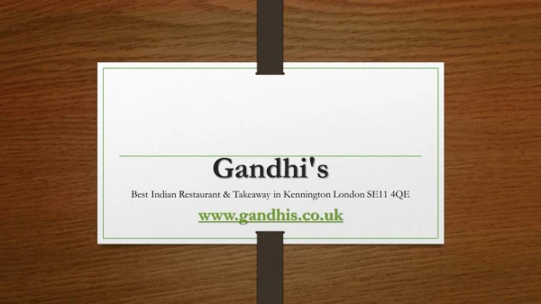 Gandhi’s | Indian restaurant in SE11