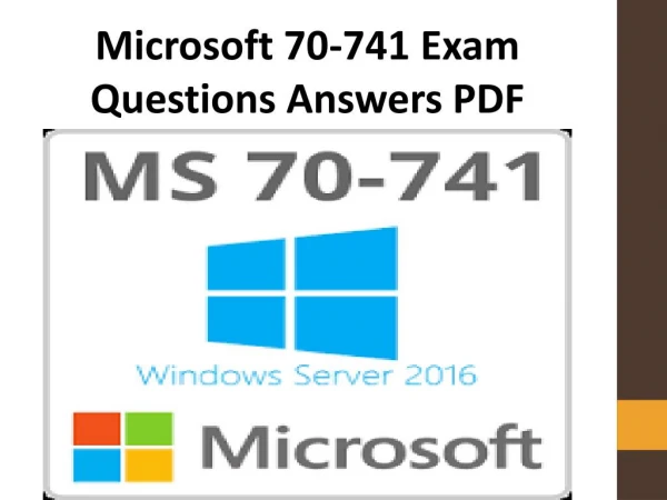 Buy Latest Microsoft 70-741 Exam Guide PDF | Pass 70-741 Certification Easily