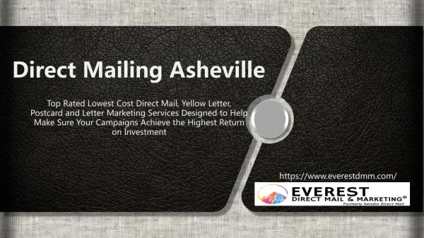 Direct Mailing Asheville by Everestdmm