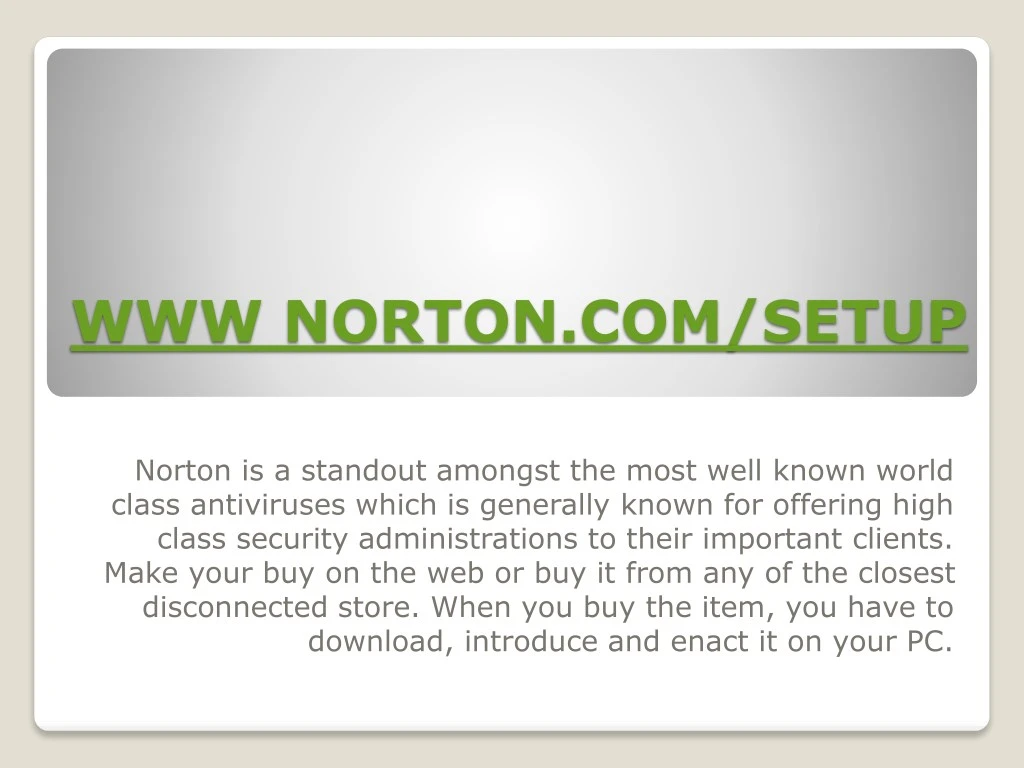 www norton com setup