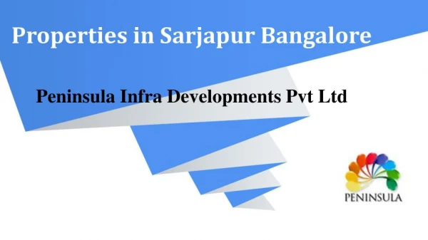 Properties in Sarjapur Bangalore