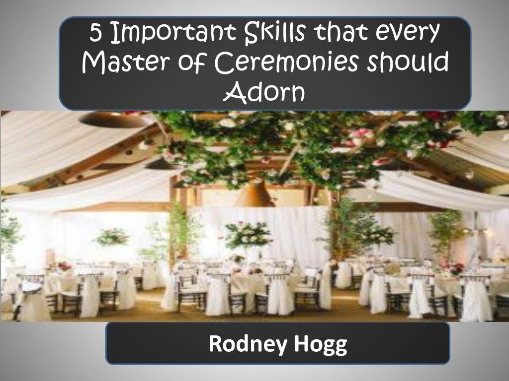 5 important skills that every master