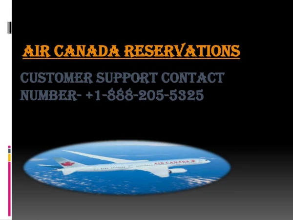 Air Canada Reservations Deal