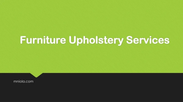 Furniture Upholstery Services in Minneapolis