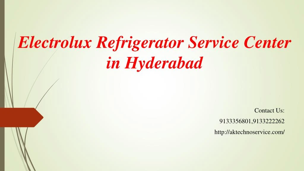 electrolux refrigerator service center in hyderabad