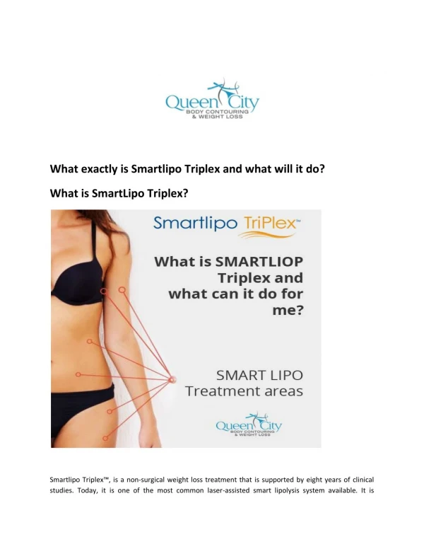 What exactly is Smartlipo Triplex and what will it do?