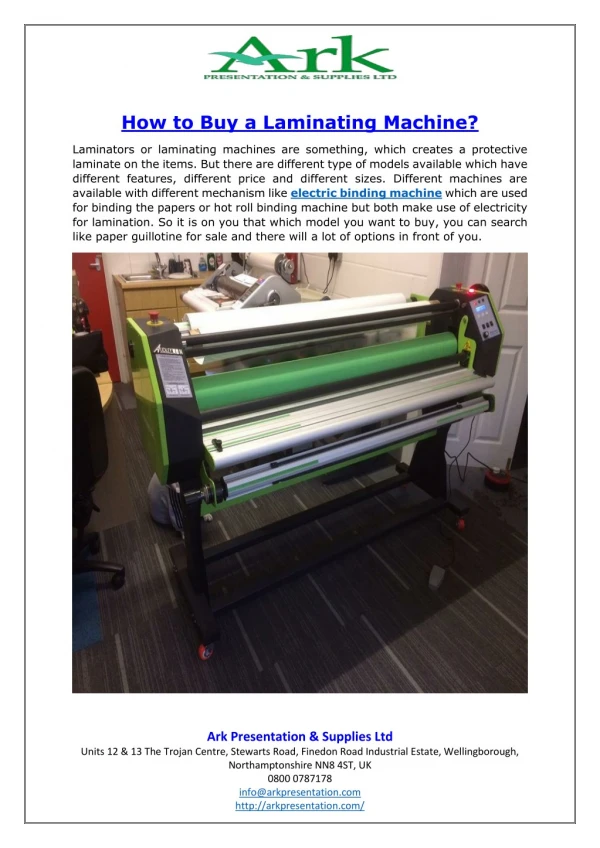 Laminating Machine