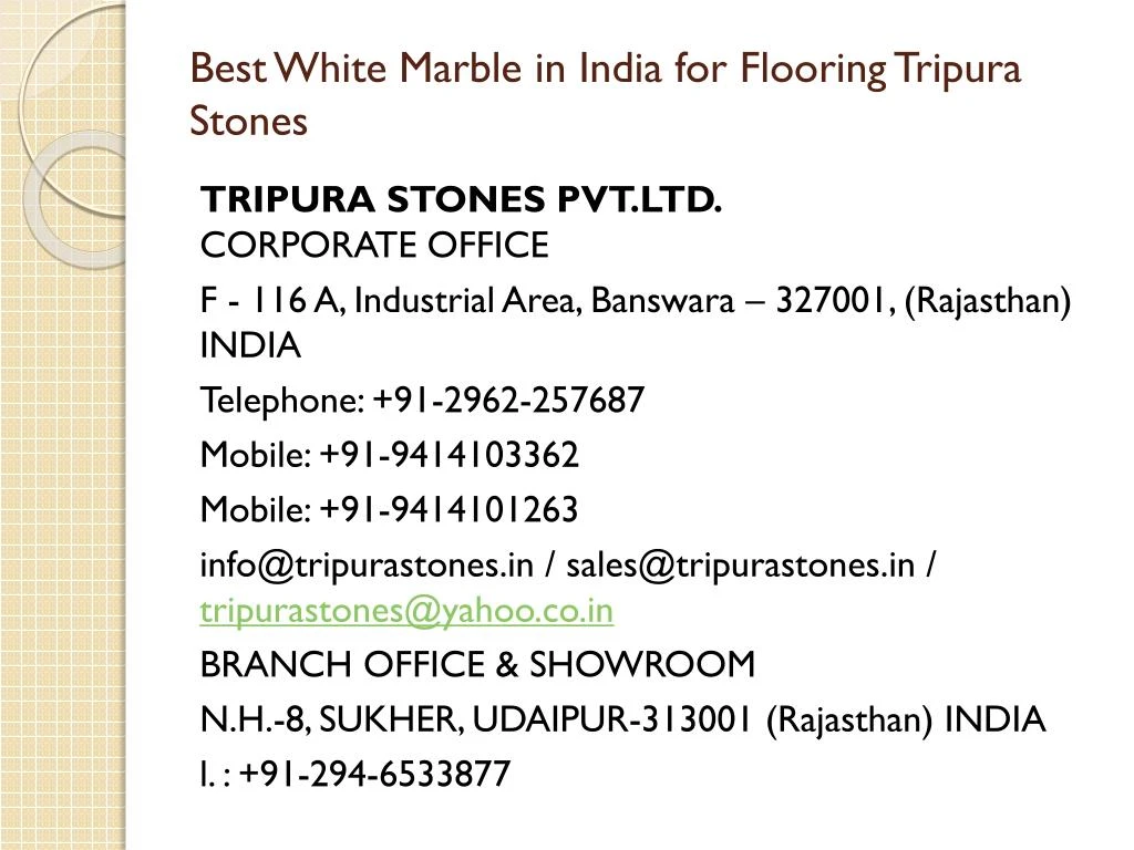best white marble in india for flooring tripura stones