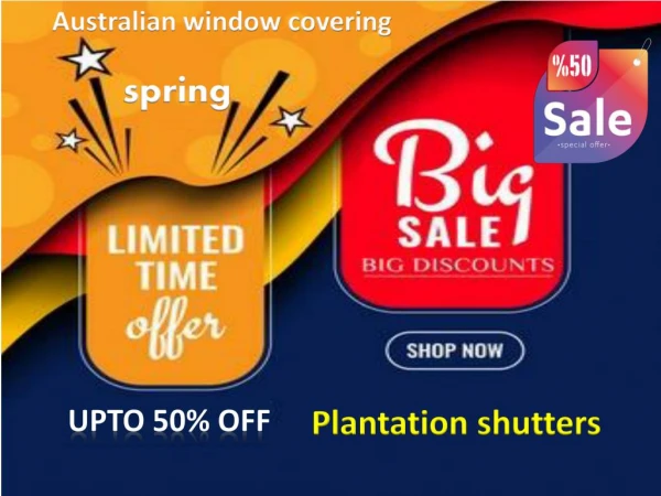 Plantation shutters offer in Melbourne