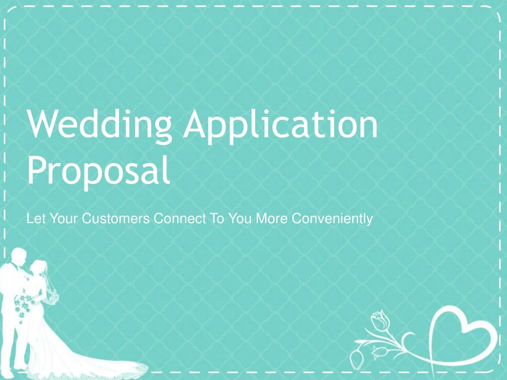 wedding application proposal