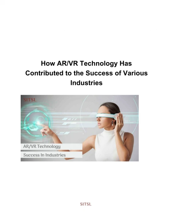 How AR/VR Technology Has Contributed to the Success of Various Industries