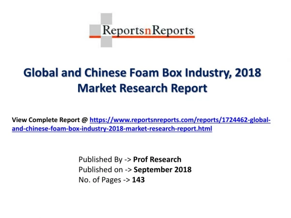 Global Foam Box Industry with a focus on the Chinese Market