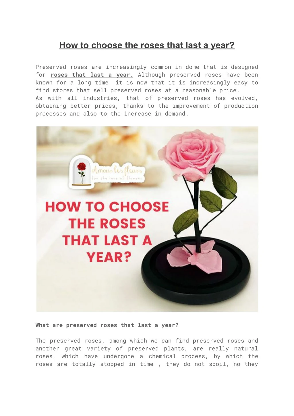 how to choose the roses that last a year