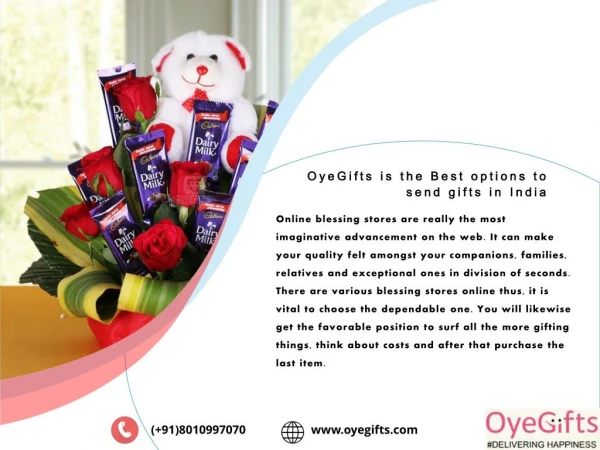 OyeGifts is the Best options to send gifts in India