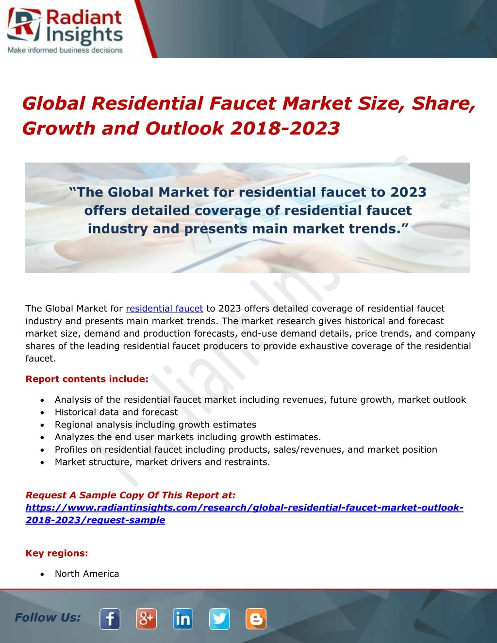 global residential faucet market size share