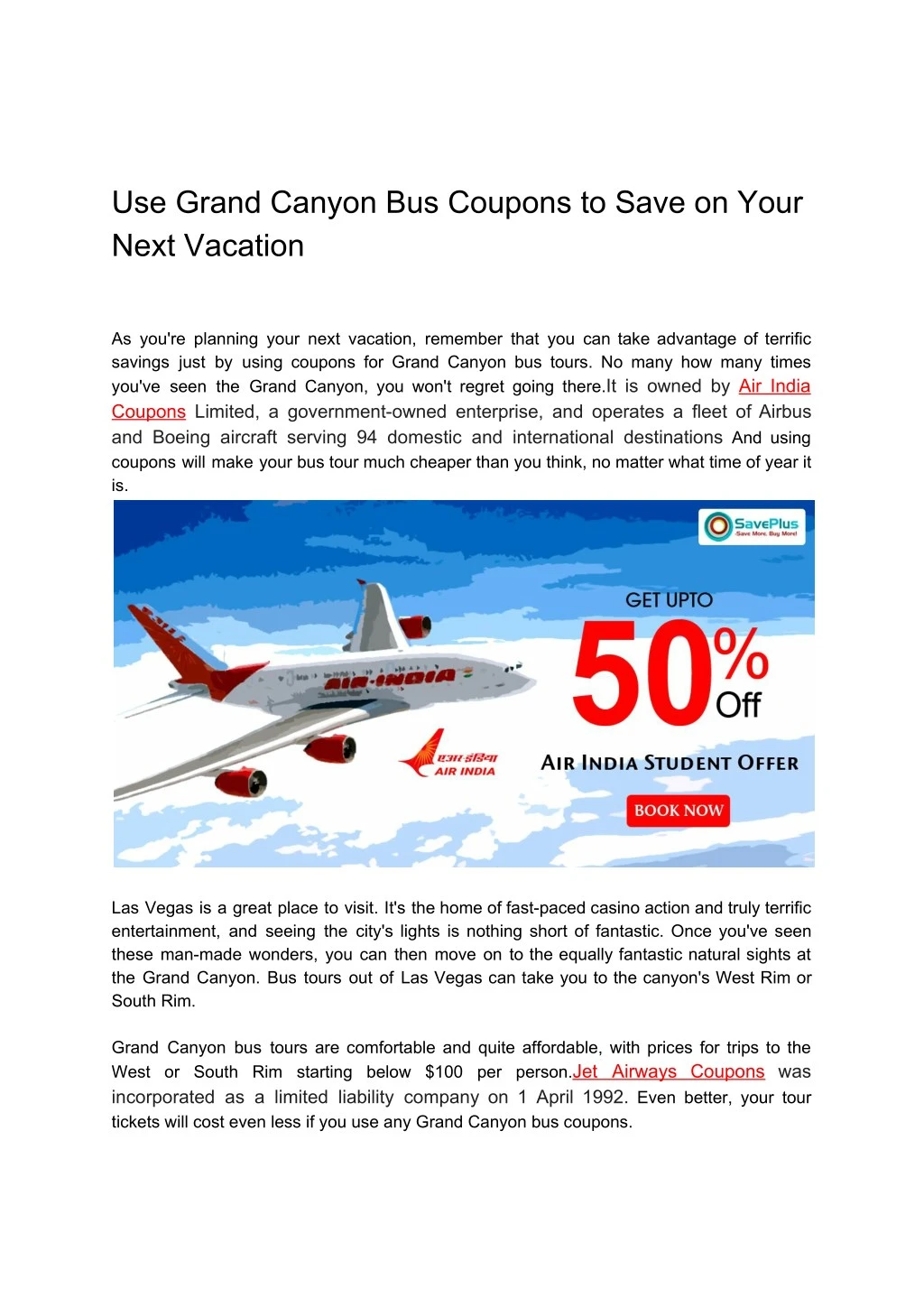use grand canyon bus coupons to save on your next