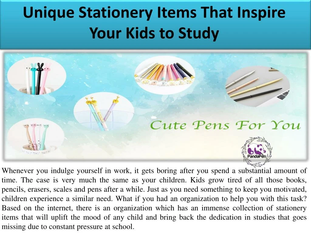 unique stationery items that inspire your kids