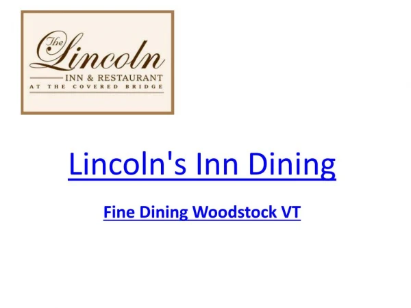 Lincoln's Inn Dining