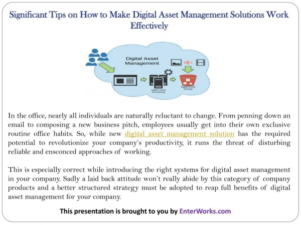 Significant Tips on How to Make Digital Asset Management Solutions Work Effectively