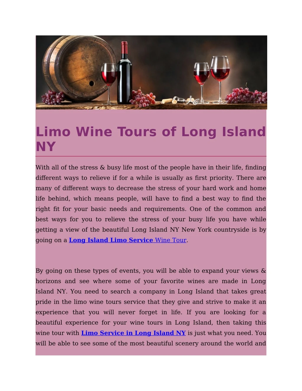 limo wine tours of long island ny