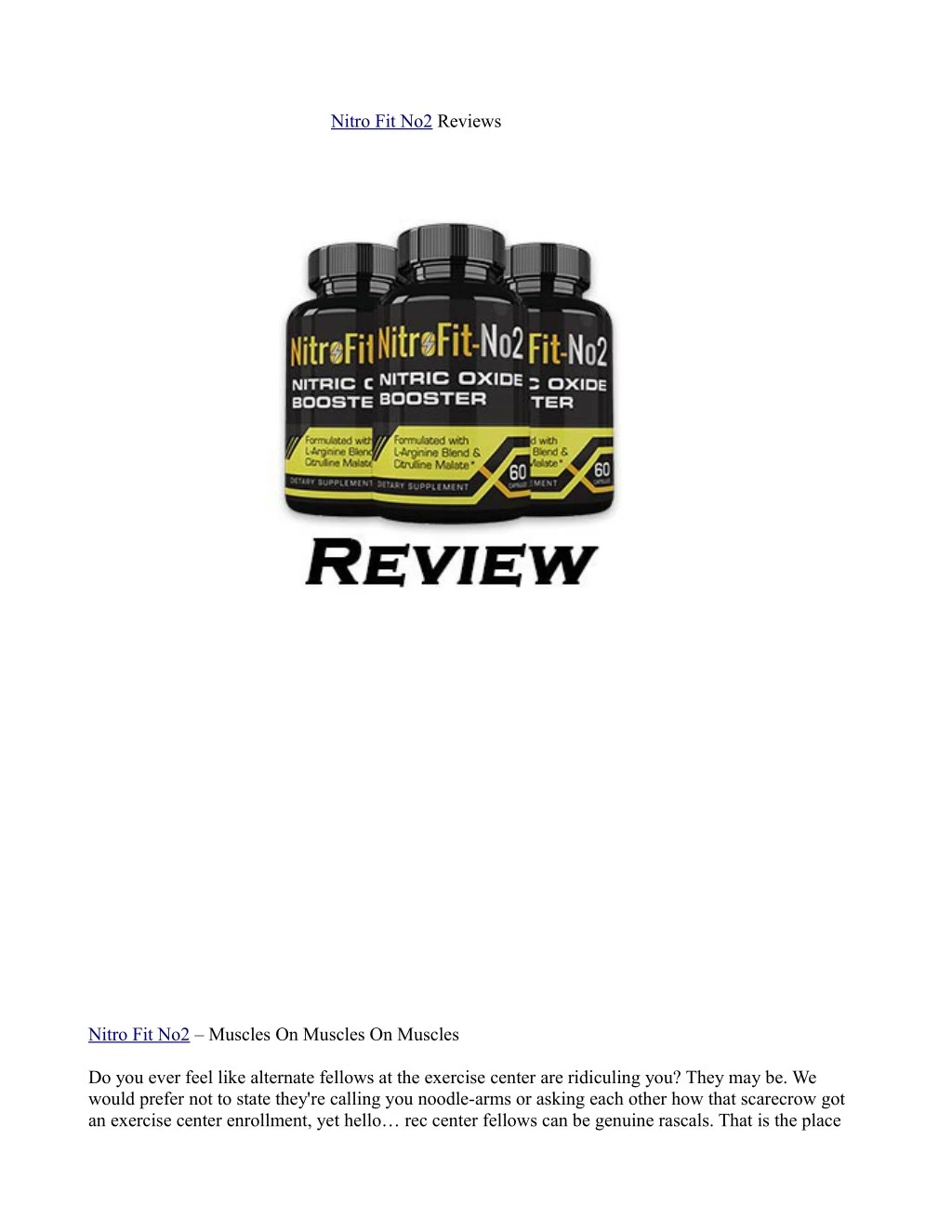 nitro fit no2 reviews