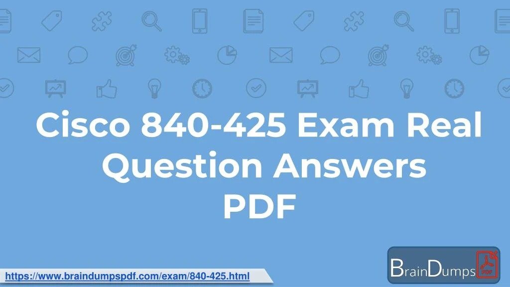 cisco 840 425 exam real question answers pdf