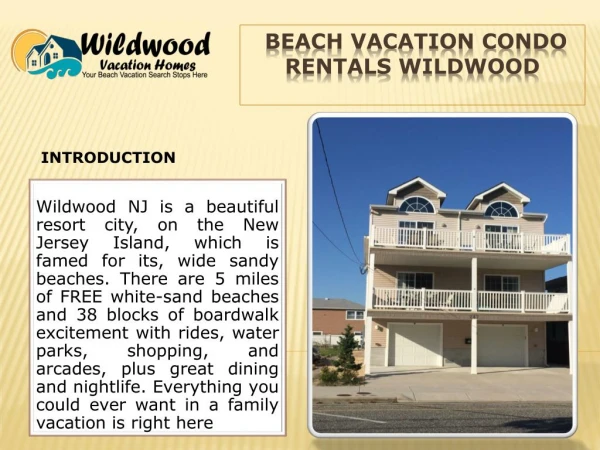 Beach vacation condo rentals Wildwood