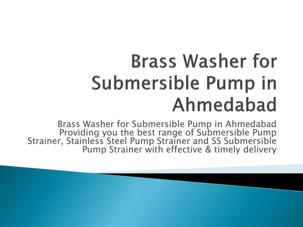 brass washer for submersible pump in ahmedabad