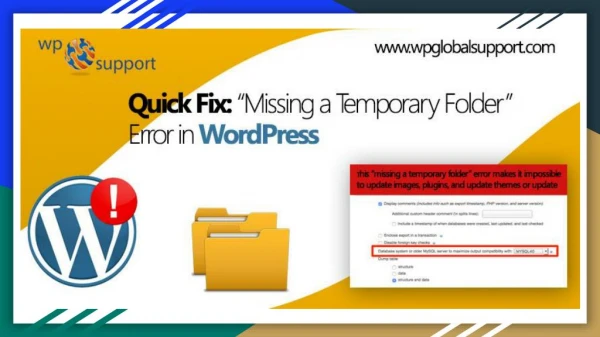 Quick Fix: “Missing a Temporary Folder” Error in WordPress