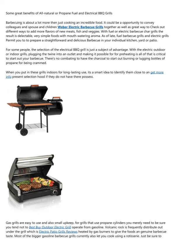 Cooking With An Electric Grill