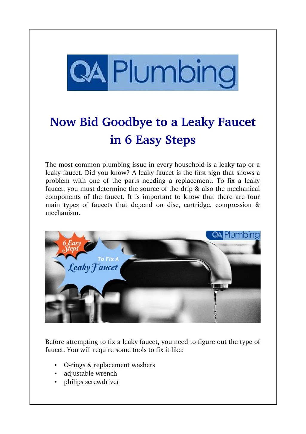 now bid goodbye to a leaky faucet in 6 easy steps