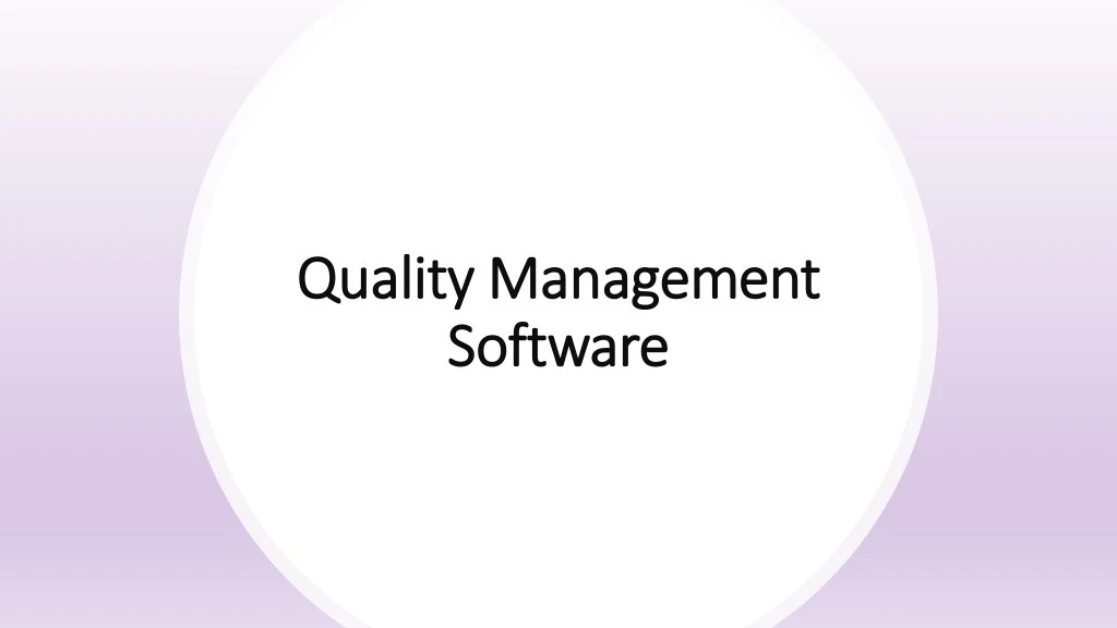 quality management quality management software