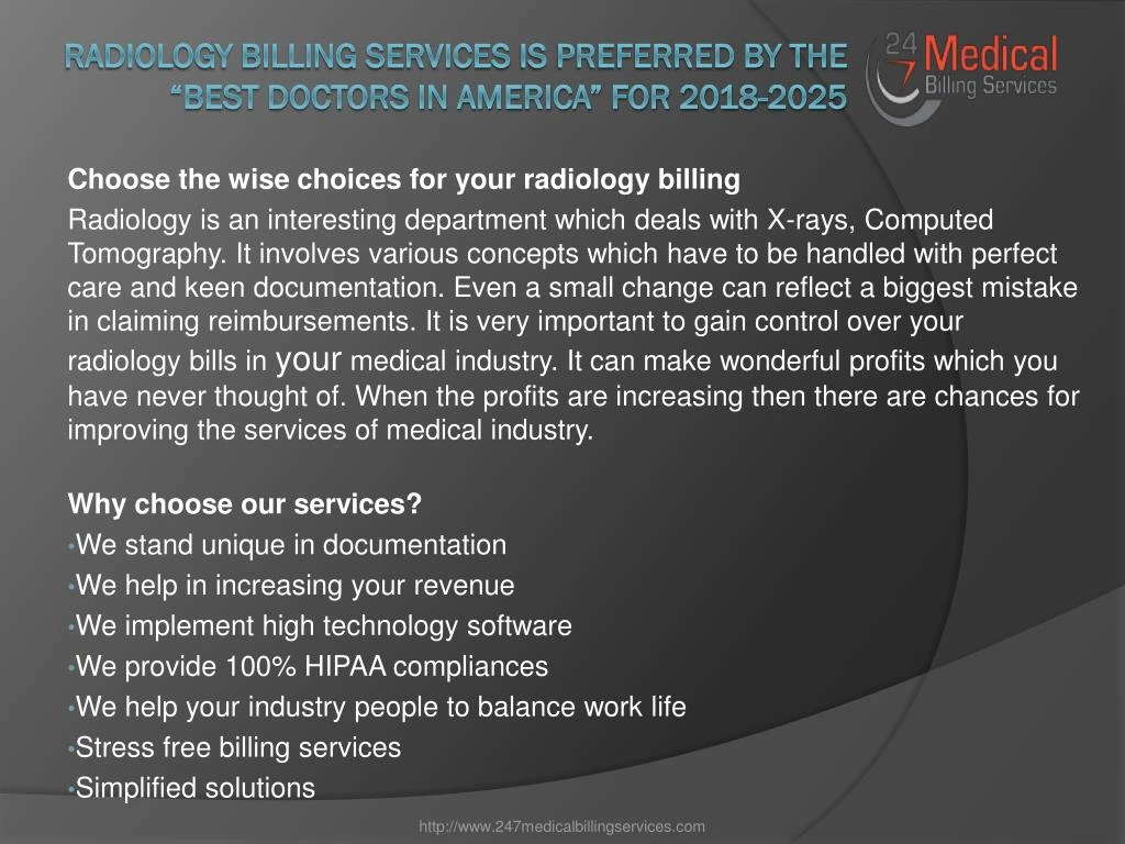 radiology billing services is preferred by the best doctors in america for 2018 2025