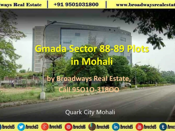 Gmada Sector 88-89 Residential 100 Yds Plots Mohali 95O1O318OO