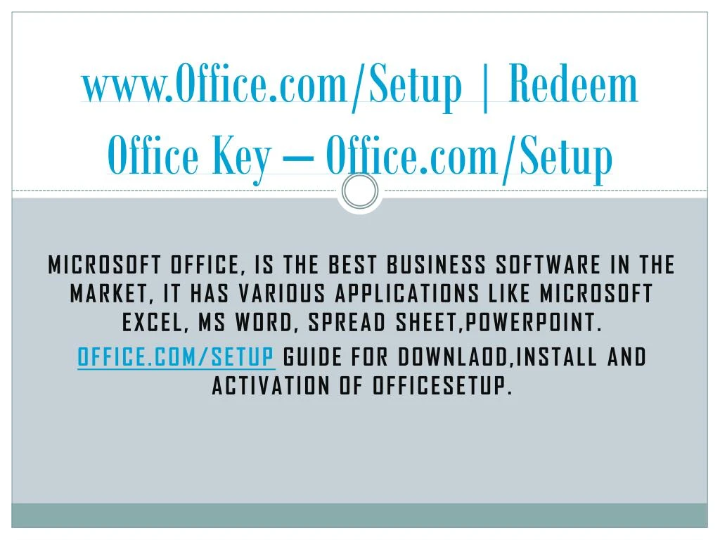 www office com setup redeem office key office com setup