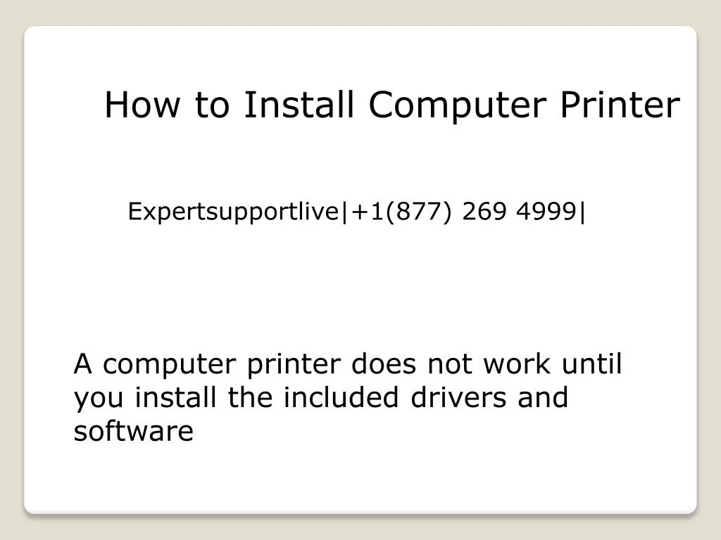 how to install computer printer