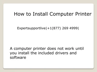 How to install computer printer - slide 1