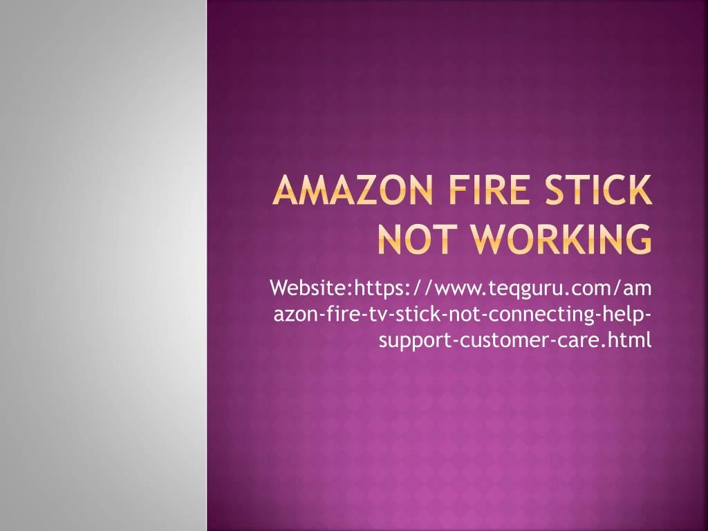 amazon fire stick not working