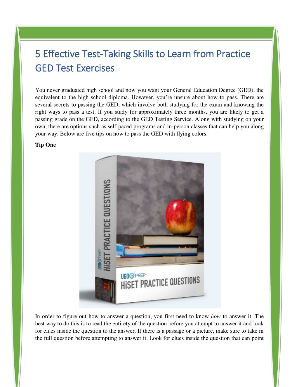 5 effective test 5 effective test taking skills