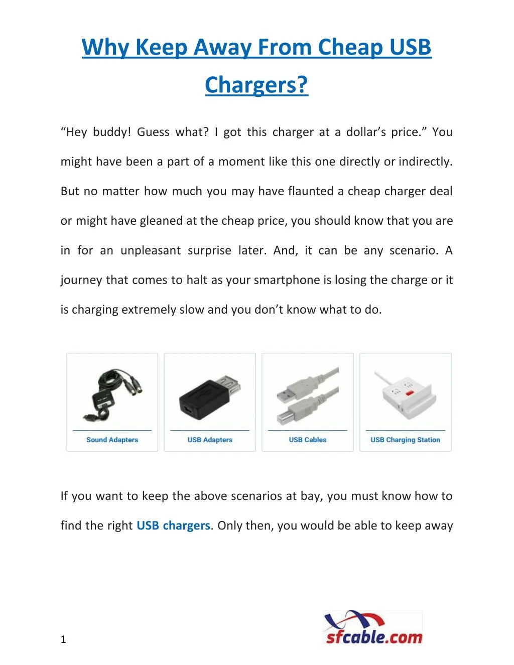 why keep away from cheap usb