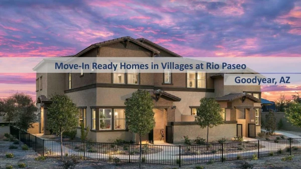 New Homes for Sale in Villages Rio Paseo, AZ - Maracay Homes
