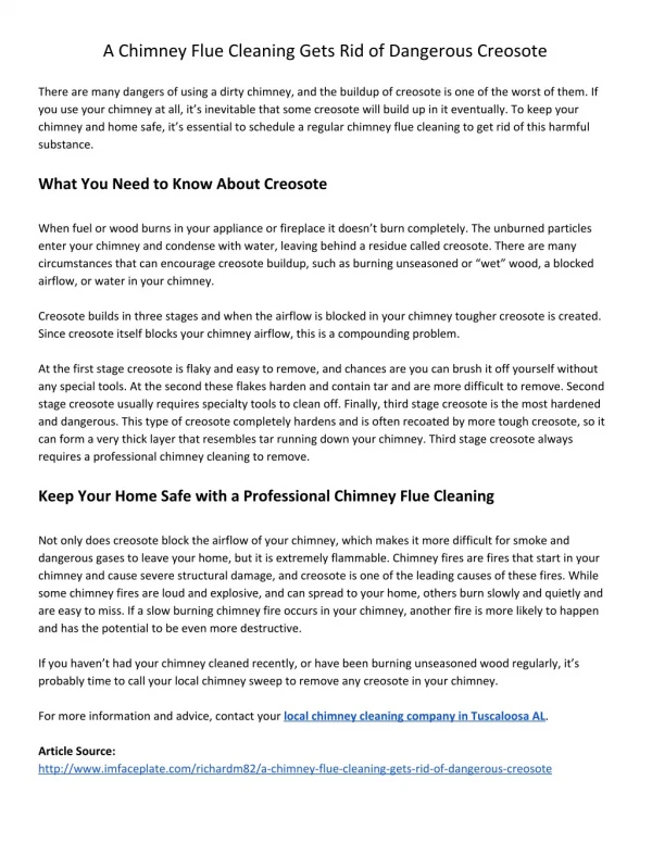 How to Get Rid of Dangerous Chimney Creosote
