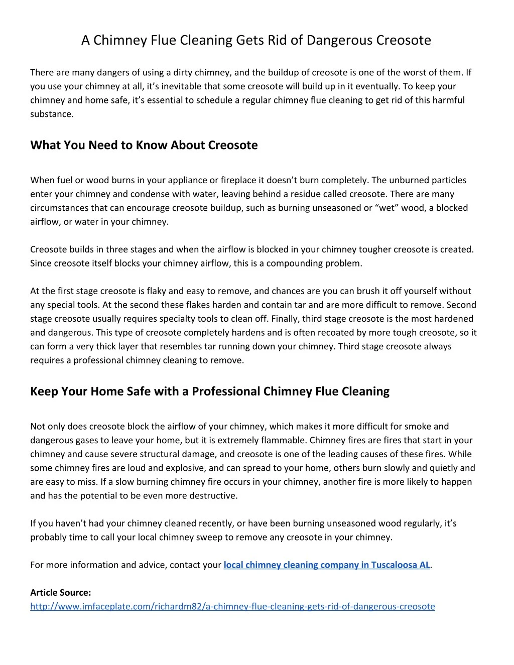 a chimney flue cleaning gets rid of dangerous