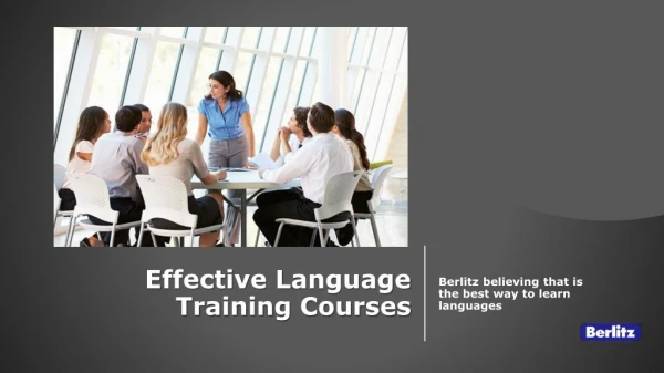 e ffective l anguage training courses