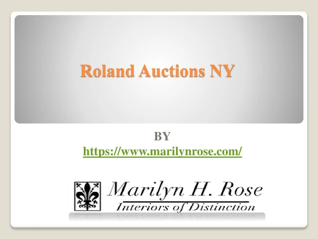 roland auctions ny