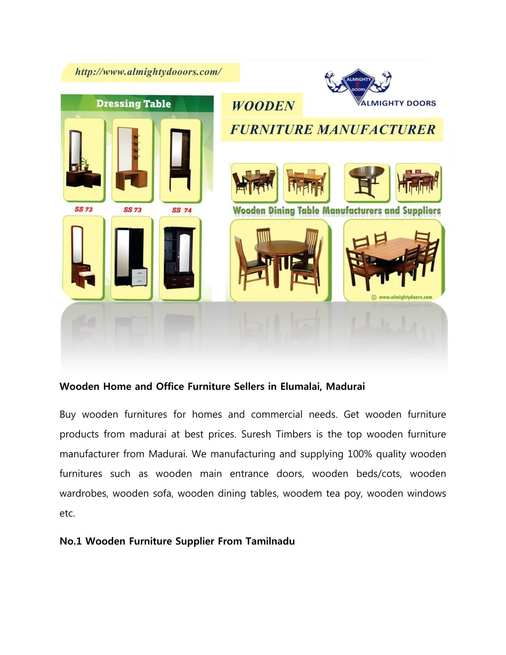 wooden home and office furniture sellers